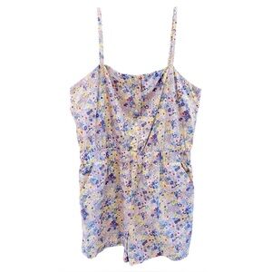 Levi’s Floral Spaghetti Strap Romper XL X-Large 100% Cotton